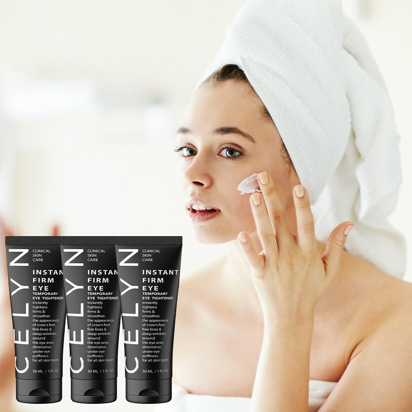 INBOLM 3Pack Eye Bag Cream Instant Firm Eye Tightener Instant Firm Eye Cream Tightener Eye Bag Cream Moisturizing Treatment With Eye Cream Massager