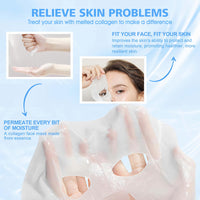 Allony Biodance Bio-collagen Real Deep Mask, Bio Collagen Face Mask, Bio Collagen Mask Overnight, Deep Hydration, Firming and Repairing(4pcs)