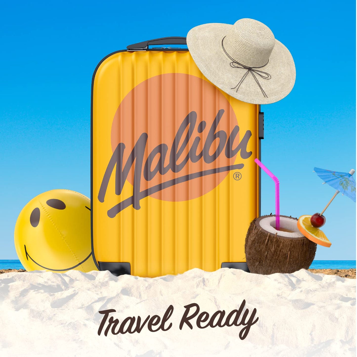 Malibu Sun Duo Pack, SPF 50 Face Cream Sunscreen and SPF 30 Lip Balm Protection, Water Resistant, 2 Piece, 40ml and 5g
