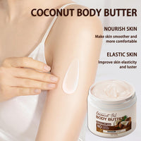 NatrLuxe 200g Coconut Body Butter - Body Cream For Women - Hydrating Lotion For Dry Skin - Moisturizer With Coconut Oil - Smooth, Improve Skin Texture