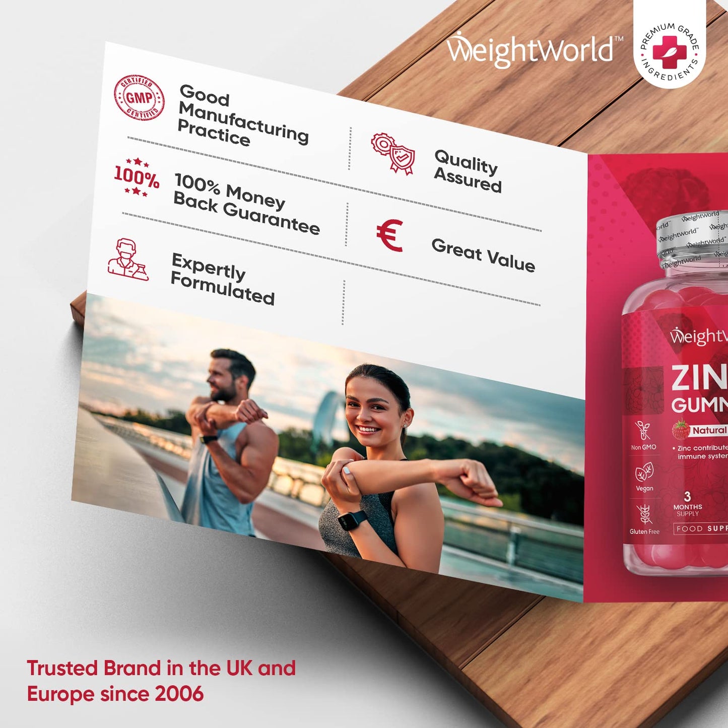 Zinc Gummies 25mg per Gummy – 90 Vegan Zinc Citrate Gummies - Natural Raspberry Flavour – Better Alternative to Bitter Zinc Tablets - Immunity, Skin & Hair Gummies - Zinc Supplement for Men & Women