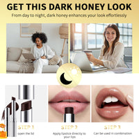 Black Honey Lipstick, Almost Lipstick Black Honey, Honey Balm Black Lipstick Tinted Lip Balm, Natural Deeply Moisturising Hydrating Long-Lasting Lip Plumping Lip Care for Dry Lips
