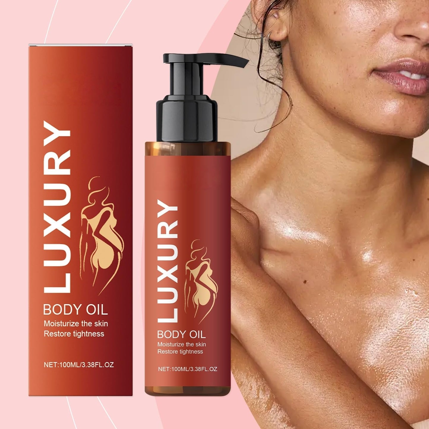 Xunzhi Magic Luxury Body Oil 100ml,Magic Body Oil Firming,Massage Oils,Luxury Firming Body Lotion,Hydrating Bo/dy Tightening Lotion for Women,Lifting B/ody O/il,Moisturizing L/otion,B/ody Moisturizing O/il