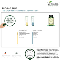 Probiotics & Prebiotics Vegavero® | 100% Organic | 10 Strains (Lactobacillus + Bifidobacterium) | 4 Billion Active Bacteria & Inulin from Agave | 90 Vegan Capsules | NO Additives