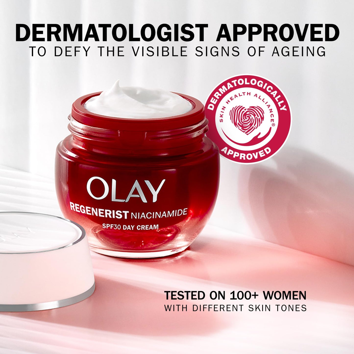 Olay Regenerist Niacinamide Day Cream Face Moisturiser SPF 30, Skincare with Niacinamide 99% Purity, Antioxidant Vitamin E. Anti Aging Skin Care: Renews, Firms and Hydrates. Non-Greasy, 50ml