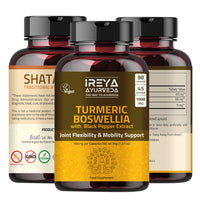Turmeric Boswellia Extract 1000mg - Joint & Mobility Support Digestive & Immune Support | Boswellia Serrata with Turmeric Curcumin Bioperine - Inflammatory Response Plant Based Supplement