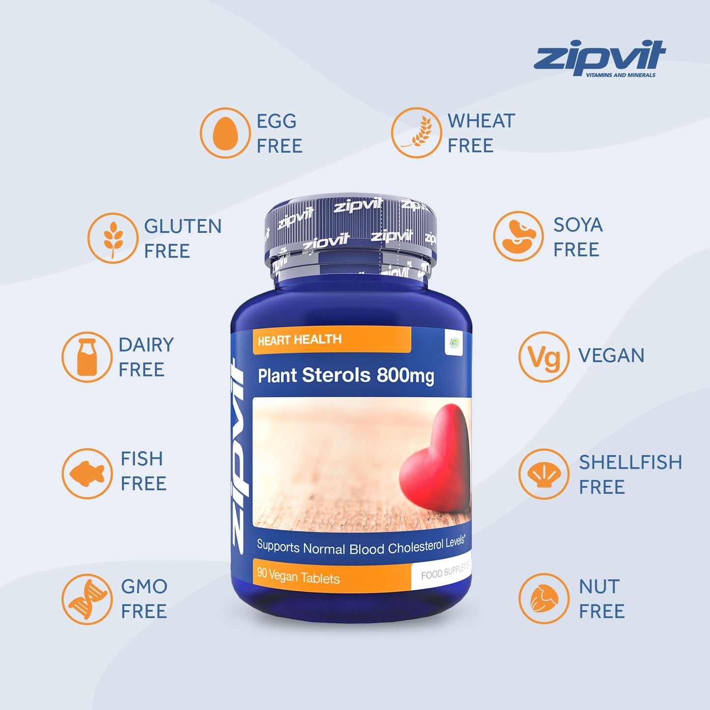Plant Sterols High Strength 800mg, 90 Vegan Tablets, Supports and Helps Lower Cholesterol Levels