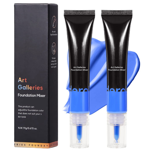 Erinde Liquid Foundation Mixing Pigment, Foundation Color Corrector, Sweat-Proof Long Lasting Silky-Smooth Liquid Foundation, Lightweight and Easy to Blend with Foundation,2PCS Blue