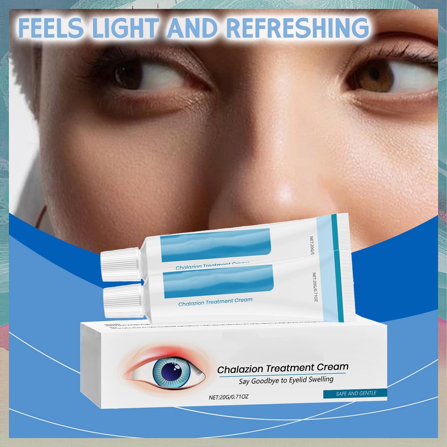 MINSHZEE Chalazion and Blepharitis Eye Cream - soothes eyelid swelling, redness and irritation - treats blisters, bags and dry chalazion - a gentle eye cream for daily eye care 2pcs