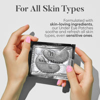 BLOOMORA Under Eye Gel Patches - Snail Mucin Under Eye Patches for Puffy Eyes & Dark Circles - Hyaluronic Acid + Collagen Gel Pads for Reducing Appearance of Puffiness & Hydration - 30 Pairs