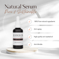 JustGlow Orgainc Pomegranate Seeds Face Oil, Natural Skin Care Vegan Beauty Face Serum 50 ml Anti Wrinkle Face Cream - An Alternative to Bio Oil for Stretch Marks