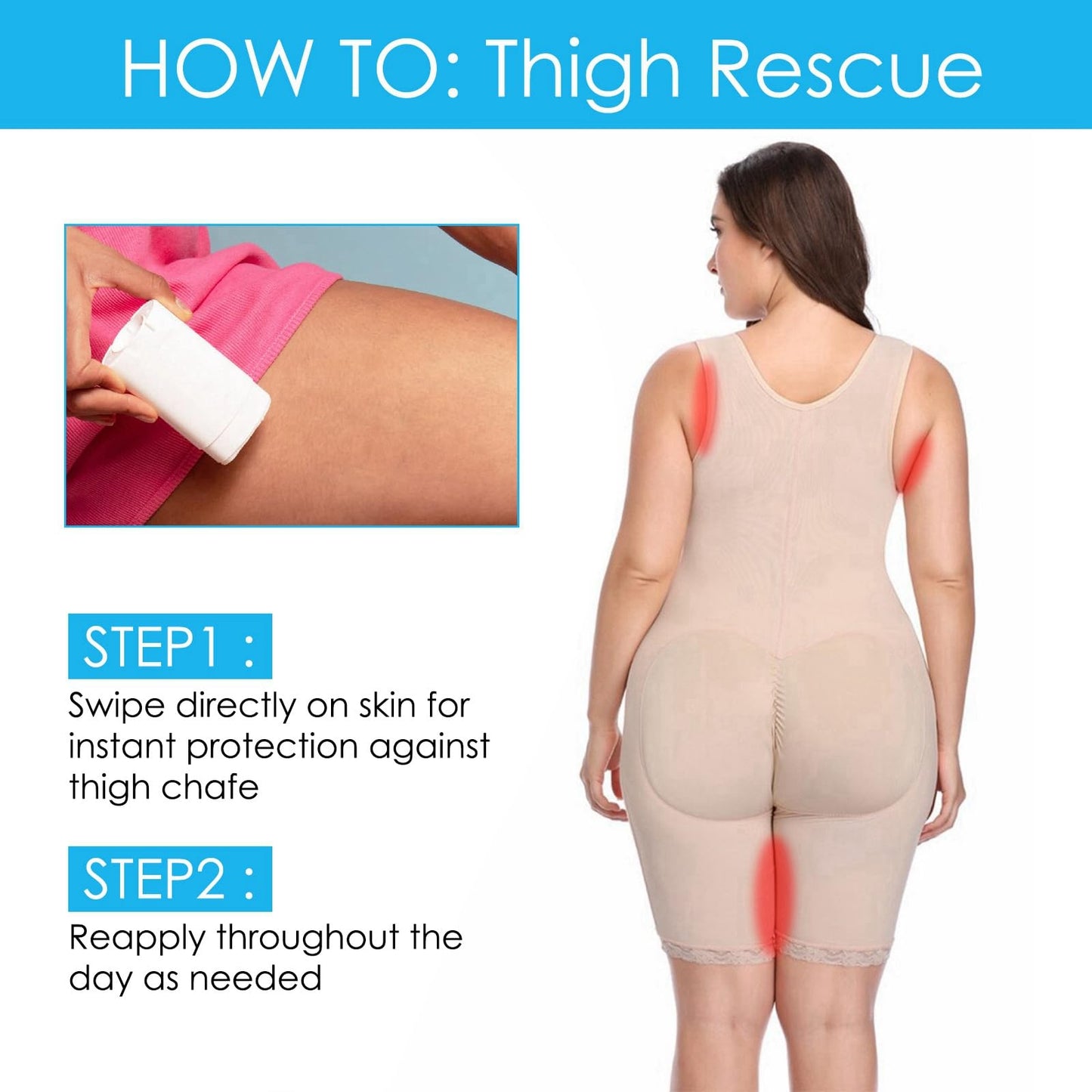 Anti-Chafe Stick,Useful Anti-Chafing Cream,Anti Friction Stick,Anti-Chafe Balm,Thigh Anti-Chafe Stick,Thigh Rubbing Balm,Anti-Chafing Gel,Glide Anti-Chafing Stick,Running Chafe Stick for Heel