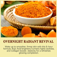 chenyayun Turmeric Vitamin C Collagen Overnight Wrapping Peel Off Mask with Retinol for A Clear, Dewy, Radiant Complexion Against Roughed & Stressed & Saggy Skin, Anti-Aging/Wrinkles/Fine Lines, 2.53 Oz/75 ML