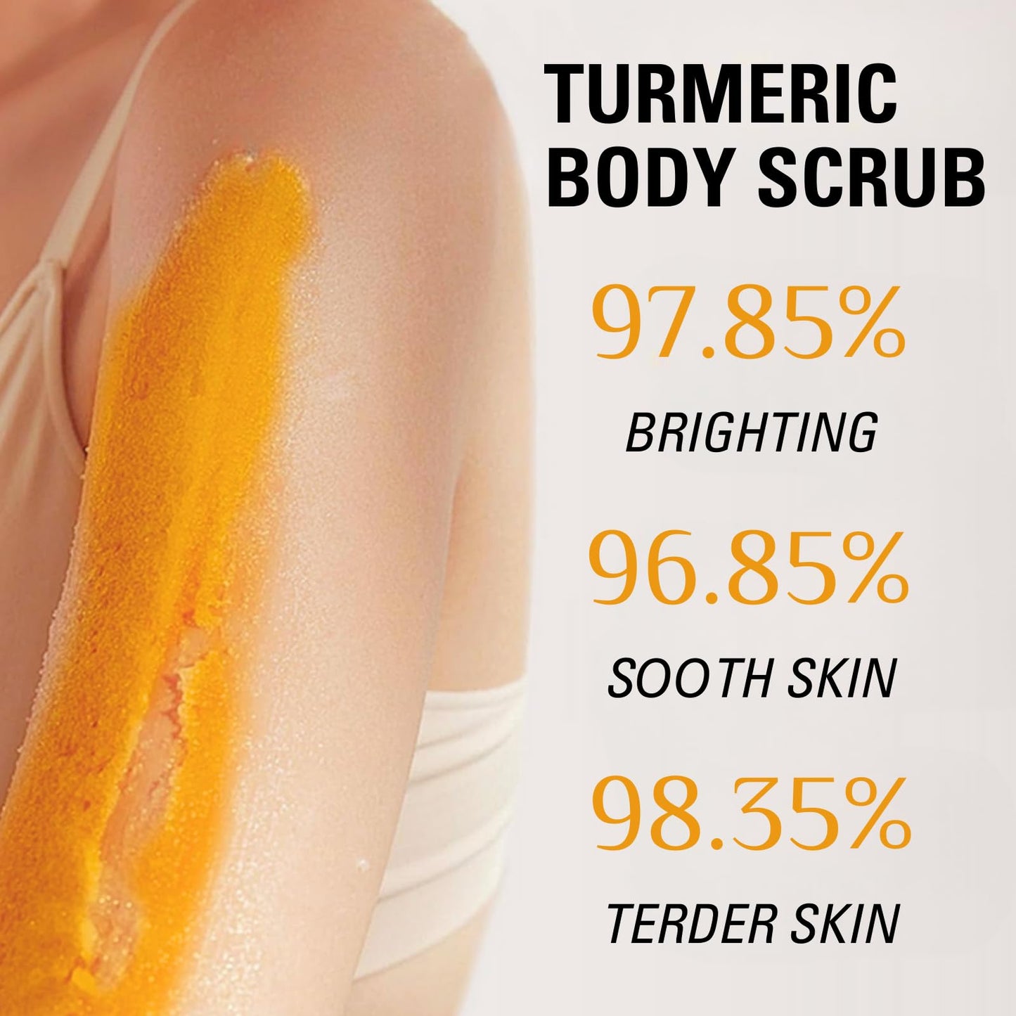 Turmeric And Vitamin C Body Scrub, Exfoliating Body Scrub With Turmeric, Dead Skin Remover For Body, Improve Dark Spots&Acne, Natural Deep Cleansing Body Scrub Exfoliator, Body Skin Care, 100g