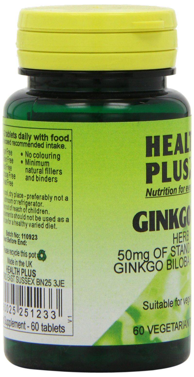 Health Plus Ginkgo 50 Memory Plant Supplement - 60 Tablets