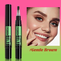 Generic Semi-Permanent Eyebrow Tint, Waterproof Brow Dye Kit, Long-Lasting, Natural Definition, Includes Brushes and Brow Cards(Gentle Brown)