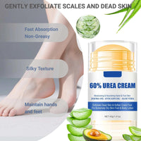 Urea Foot Cream 60 Percent- For Cracked Heels, Dry Skin Deep Moisturizing Lotion, Softens & Nourishes, Foot & Hand Cream Moisturizer for Women & Men 1PCS