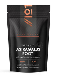 ALPHA01 Organic Astragalus 2100mg – Potent & Clean Formula - Organic Certified - Resealable and Recyclable Pouch – 90 Vegan Capsules by Alpha01