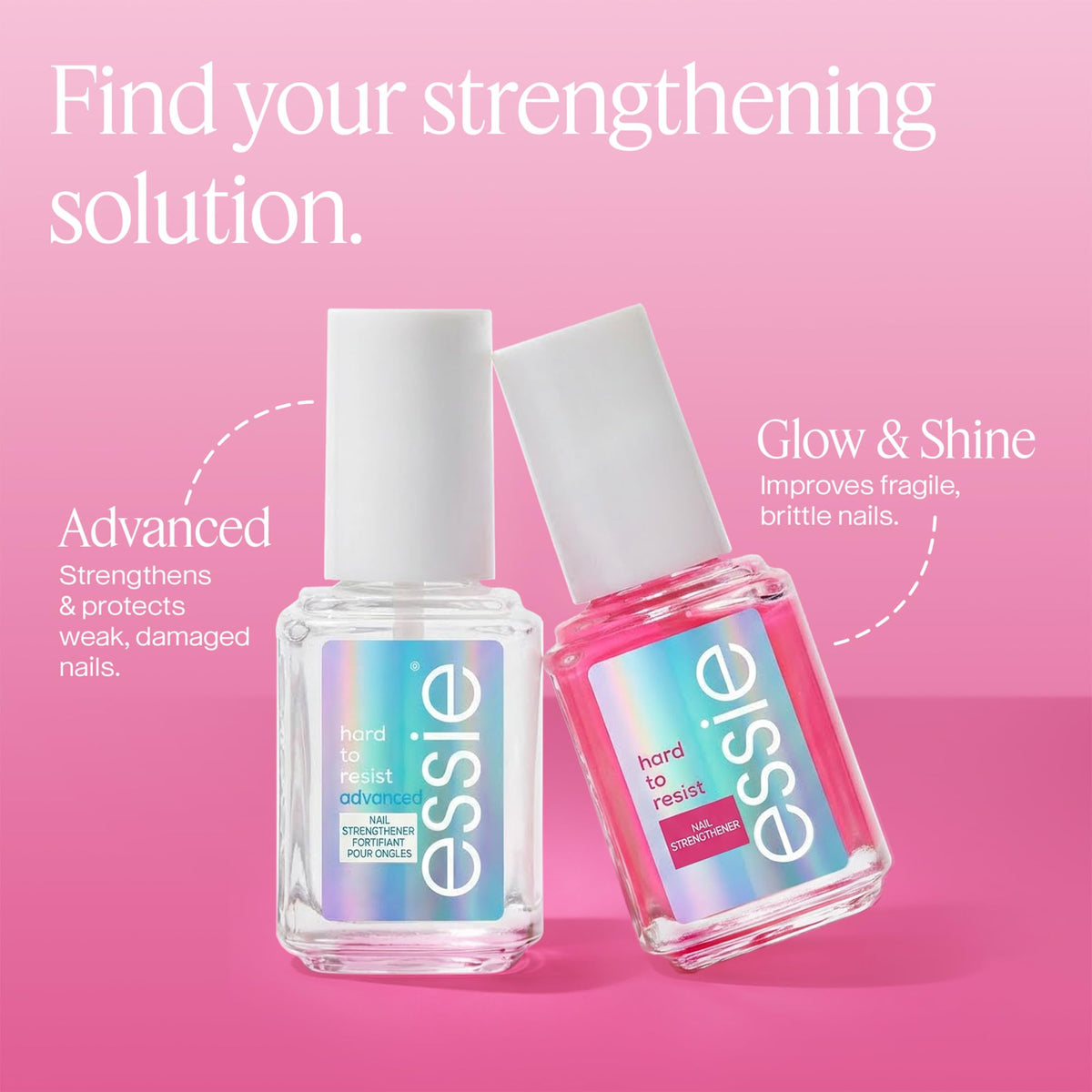 essie Essie Nail Care Hard To Resist Nail Strengthener: Pink Tint, Glow & Shine