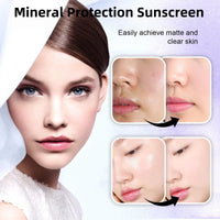 QinZiEn Mineral Sun Protection Powder,Spf 50 Powder Sunscreen for Face,Scalp Sunscreen Powd-er,Beach Sweatproof Face Sunblock Pow-ders for Fac-e and Body,Mineral F-ace Po-wder,F-ace Setting P-owder