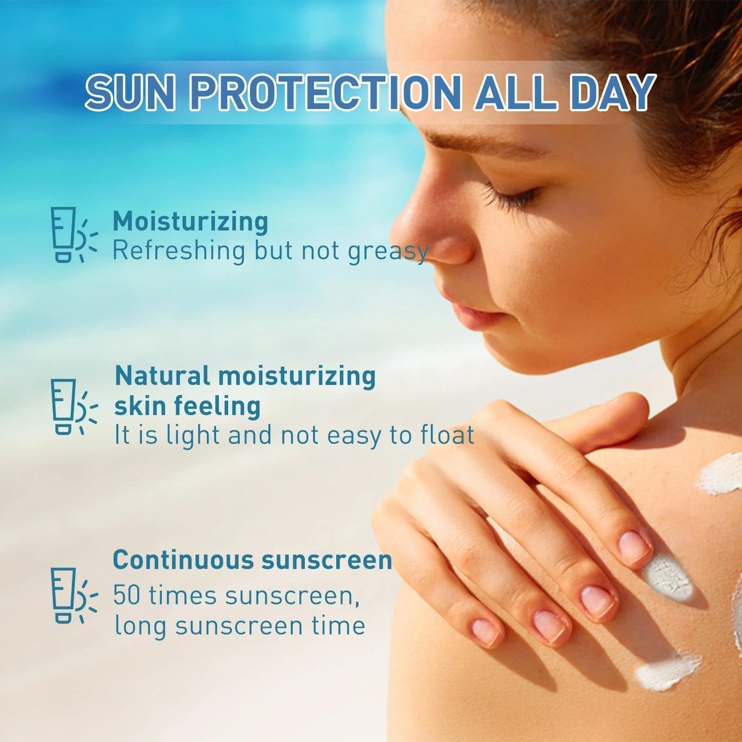 OunTechGlory Sunscreen SPF50 Face - Centella Sunscreen - Birch Juice Moisturizing Sun Cream - PA++++ Formula, Strong UV Protection, Face Essential