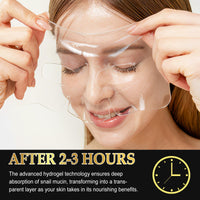 QUANHAO Advanced Snail Mucin Glass Glow Hydrogel Mask, Collagen Face Mask, Deeply Hydrate & Rejuvenate, Glass Skin Face Mask Korean Skincare for All Skin Types, Pack of 6