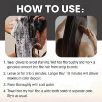 Polar Hair Dye Shampoo,Hair Care Instant Dye Shampoo,Black Shampoo for Grey Hair,Hair Color for Women,3 in 1 Instant Hair Dye Shampoo,Anti Grey Shampoo,Hair Colour Shampoo,Temporary Hair Dye(Black)