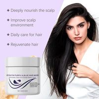 100g Purple Hair Mask,Neutralizes Yellow Tones Deep Nourish Brighten Hair,Deep Conditioning Purple Keratin Hair Mask,Add Shine,Cool Tone,Lighten & Soften,Hair Treatments for Dry Damaged Hair