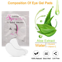 Under Eye Gel Pads, Jiasoval 50 Pairs Gel Eye Pads for Eyelash Extensions, Lint Free Under Eye Lash Pads, Eye Patch Pads for Salon and Individual Eye Lash Pads for Lash Extensions Pads