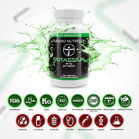 TUDIMO Potassium Supplements | Potassium Gluconate Capsules - 99mg per Capsule - 100 Capsules, Each with 99 mg of Premium Quality Potasium Gluconate Powder