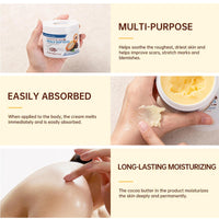 AurolaGlow Cocoa Butter Cream – 48-Hour Moisturizer For Dry Skin, Smooths And Moisturize Body & Face Cream With Cocoa Butter Oil For Women & Men