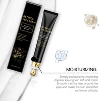 CrownLite Retinol Eye Cream Anti Aging, Dark Circle Eye Cream, Anti-Wrinkle Moisturizing with Niacinamide Hyaluronic Acid and Caffeine for Men and Women, Reduce Eye Bags, Anti Wrinkle and Fine Lines