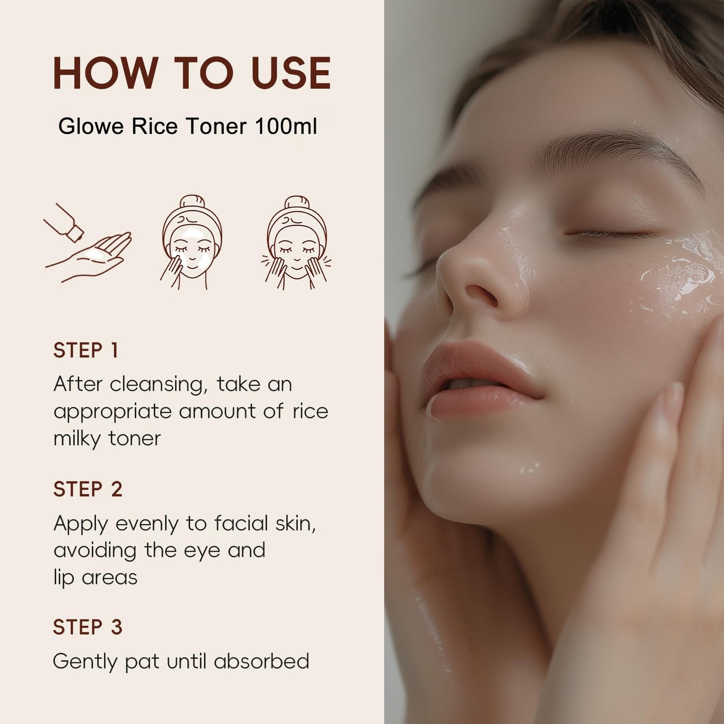 Peel Shot Glow Rice Water Toner for Face, Rice Toner Korean Skincare, Exfoliating Pore Minimizer - Hydrated Skin Cleansing Skin, Glow Serum 100ml for Radiant Skin