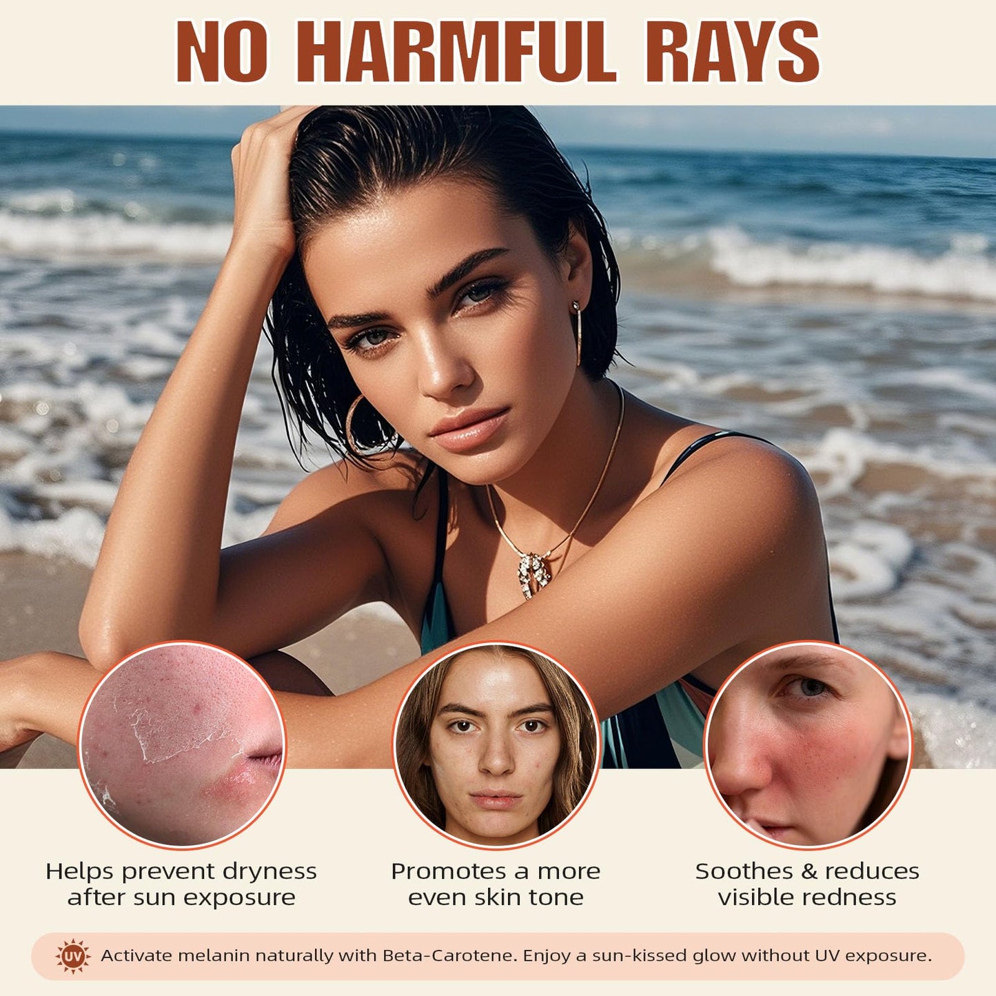 Buyourtaste Sunless Tanning Drops, Dolce Tan Love Drop, Drinkable Self Tannings Drops, Naturally Boost Melanin, Enhancing Your Natural Skin Tone for a Genuine, Sun-Kissed Glow, Without Sun Damage