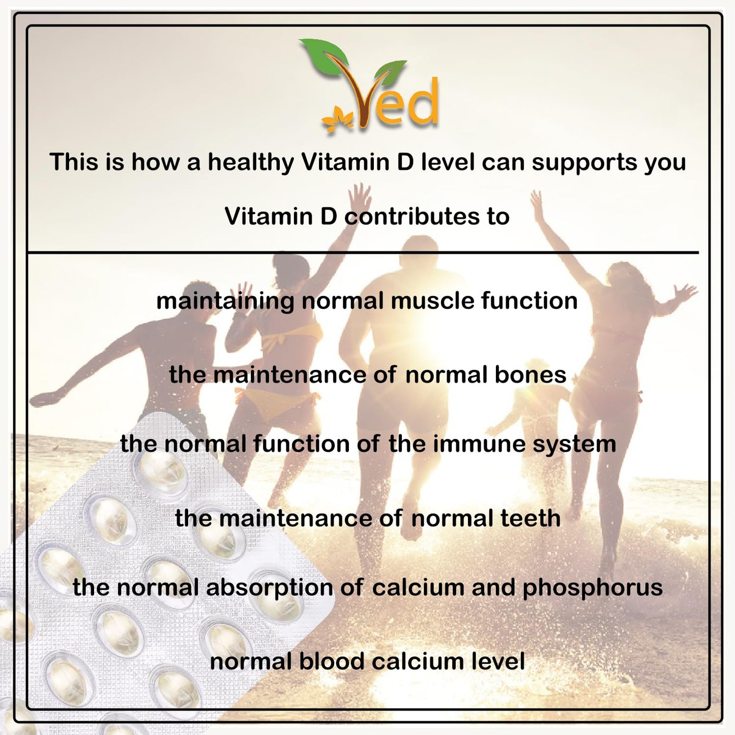 VED Vitamin D3 1000 IU SOFTGEL | 30 Days Supply