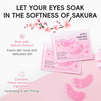 Cureluxe 12Pairs Sakura Eye Patches for Dark Circles - Eye Masks for Puffy Eyes - Eye Mask for Fine Lines & Eye Bags - l Under Eye Gel Patche for Women & Men - Hydratin & Firming & Vegan Cruelty-Free