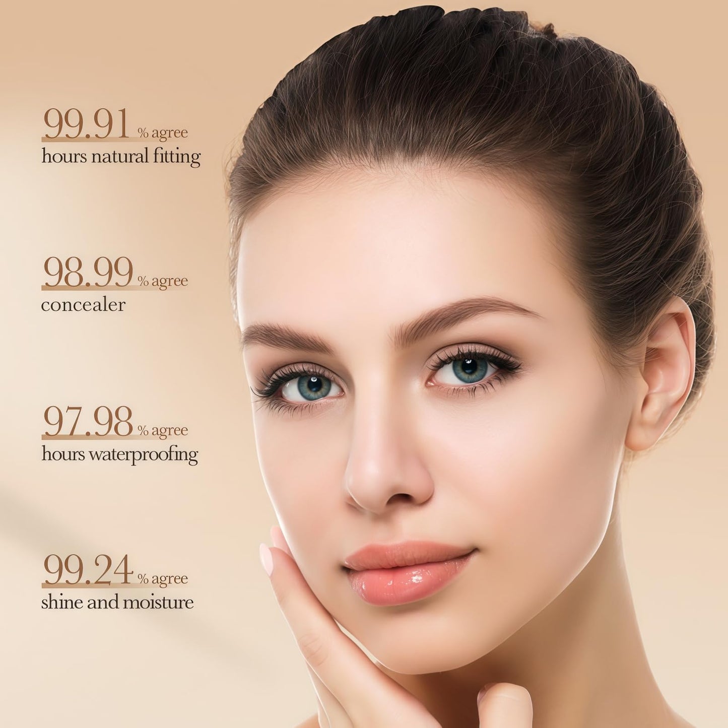 2 In 1 Anti Wrinkle Foundation Stick,Korea Eraser Foundation Stick with Brush,Light Cream Texture,Built-In Brush Exquisite Double,Cover Dark Spot,Suitable for Natural Makeup,Moisturizing(Natural)