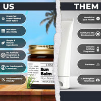 Non Nano Zinc Oxide Sun Balm | Tallow Sunscreen | Non-Toxic Natural Mineral Sunscreen | Grass Fed Beef Tallow Moisturiser & Zinc Sunblock | Non-Greasy Reef Safe Formula for Face & Body | Women & Men