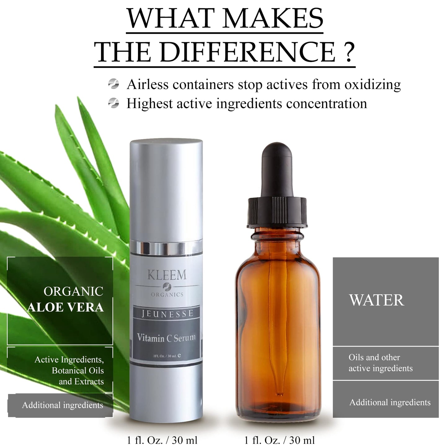 KLEEM ORGANICS Kleem Organics Vitamin C Serum for Face with Hyaluronic Acid & Vitamin E - Firming Anti Aging Vitamin C Face Serum for Women to Boost Collagen, Reduce Wrinkles, Acne Spots, Dark Spots & Sun Damage