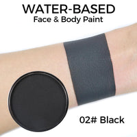 Erinde Blue Face Paint Palette, Water Based Face & Body Paint, Cream Makeup Palette With Makeup Brushes, Non-Toxic, Blendable, Highly Pigmented, Facepaint for Fancy Ball, Parties, Club, Night-Out, 30g
