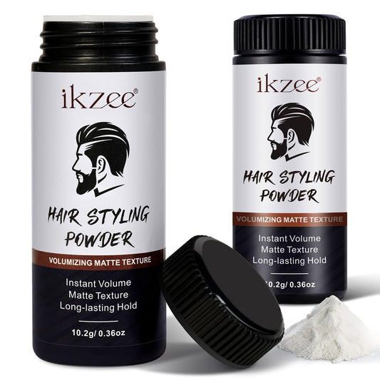 PLOBRT Hair Styling Powder for Men, 2 PCS Hair Texture Powder, Natural Look Mens Styling Powder- Matte Texture Long-lasting Hold- Easy to Apply, non-greasy