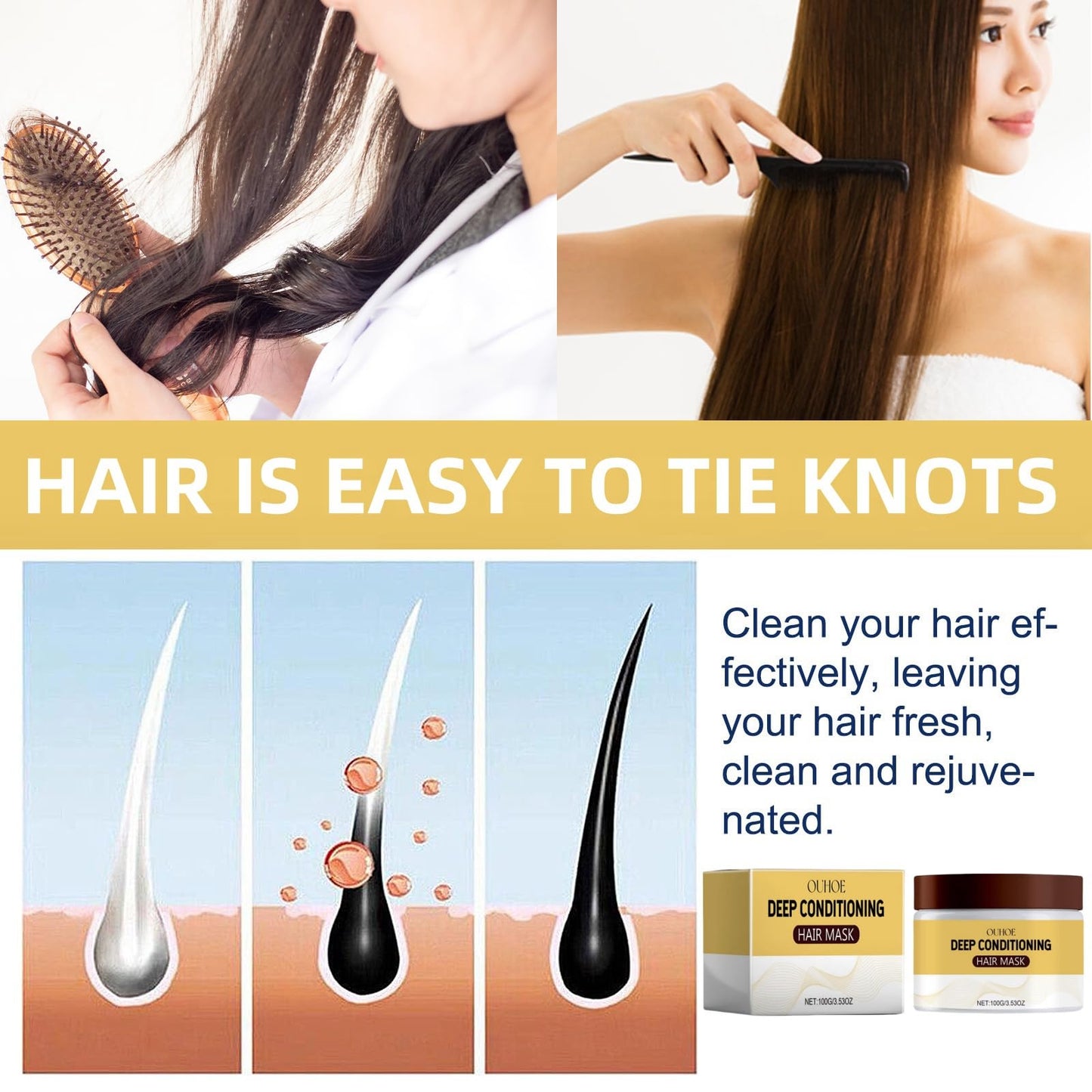 Oumun Deep Conditioning Hair Mask,Collagen Hair Mask for Dry Damaged Hair,Deep Conditioning Collagen Hair Mask,Keratin Hair Mask,Hair Mask Collagen,Collagen Hair Treatment,Hair Collagen for Dry Hair