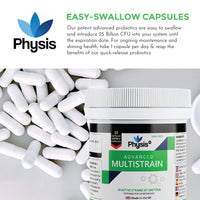 PHYSIS Advanced Probiotics | 10 Capsules (5 Day Antibiotic Treatment) | 25 Billion CFU Probiotic | Bloated Stomach Relief Tablets | Probiotics for Gut & Digestion | Probiotics for Women & Men