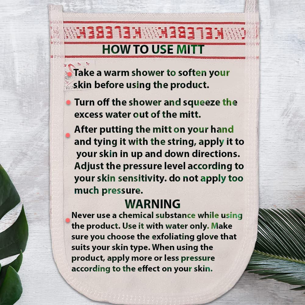 Kelebek Kese -Turkish Hammam Bath Glove Skin Exfoliating Glove Spa Keses Mitt