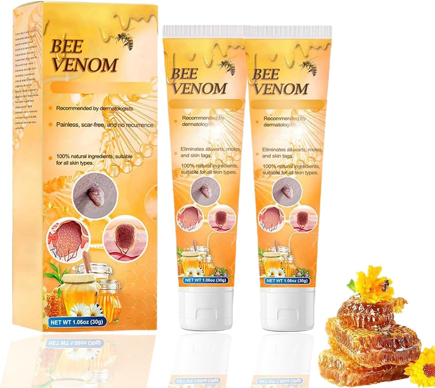 ALLILUYAA 2PCS LIPOGO Bee Venom Cream, Lipogo Professional Bee Venom Cream Gel for All Skin Types