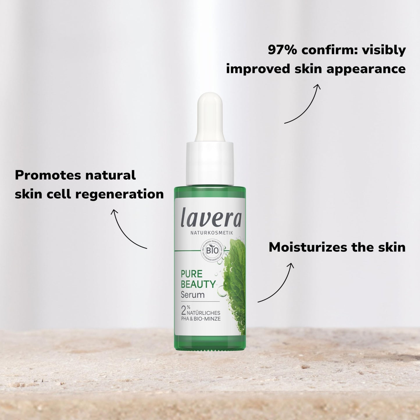 lavera Pure Beauty Serum - natural regeneration of skin cells - nutrient-rich skin care - moisturising - vegan - natural cosmetics