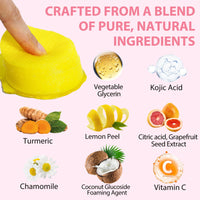 Buyourtaste Kojic Acid and Turmeric Pads 50Pcs, Turmeric Kojic Acid Cleaning Pads, Turmeric Face Pad, Turmeric Exfoliating Foaming Pads, Facial Sponges for Cleansing, Fade Acne, Dark Spots, Hyperpigmentation (1)