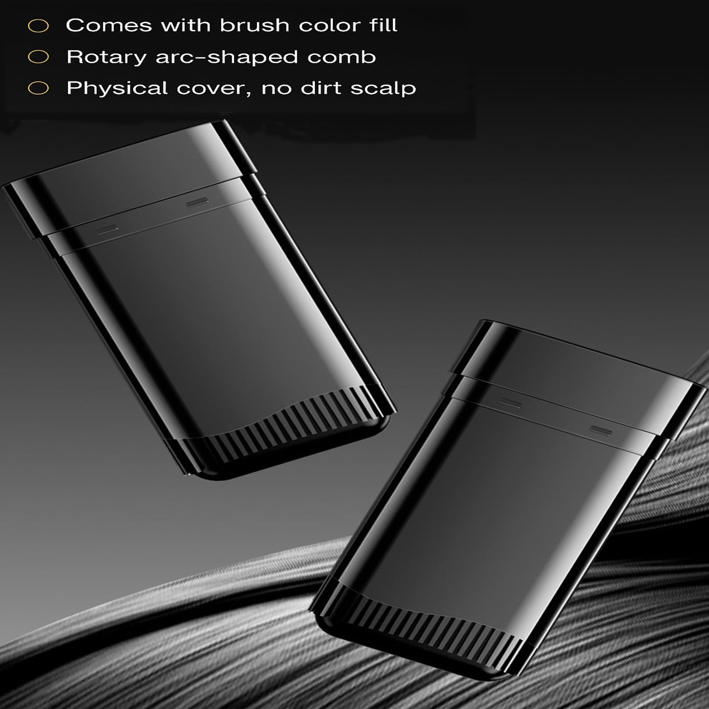 Generic Waterproof Sweat-Proof Hair Dye Comb for Root Touch Up, Natural Black Color with Safe Formula, Convenient Portable Hair Root Concealer Stick (Black)