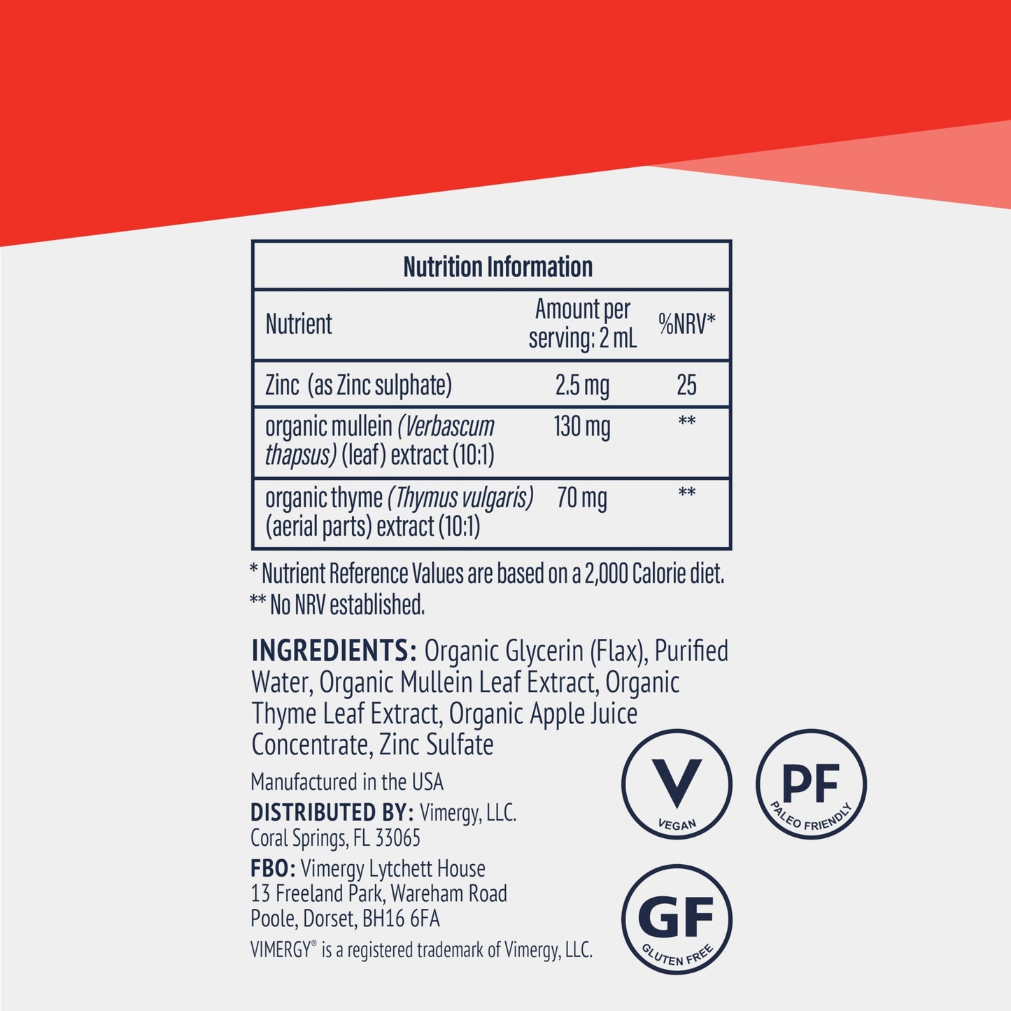 Vimergy Total Immune Blend– Fast-Absorbing Immune Support – All-Season, zinc, Thyme, & Mullein Drops – Non-GMO, Vegan, 57 serv (115 mL)