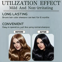 SingHao Hair Care Dye Shampoo,Polar Hair Dye Shampoo,H/air D/ye Shampo/o Permanent for Men&Women,3 in 1 Sha/mpoo for Color Treated Ha/ir,Permanent Hair D/ye,Natural Ha/ir D/ye Shamp/oo#Light Brown &Black